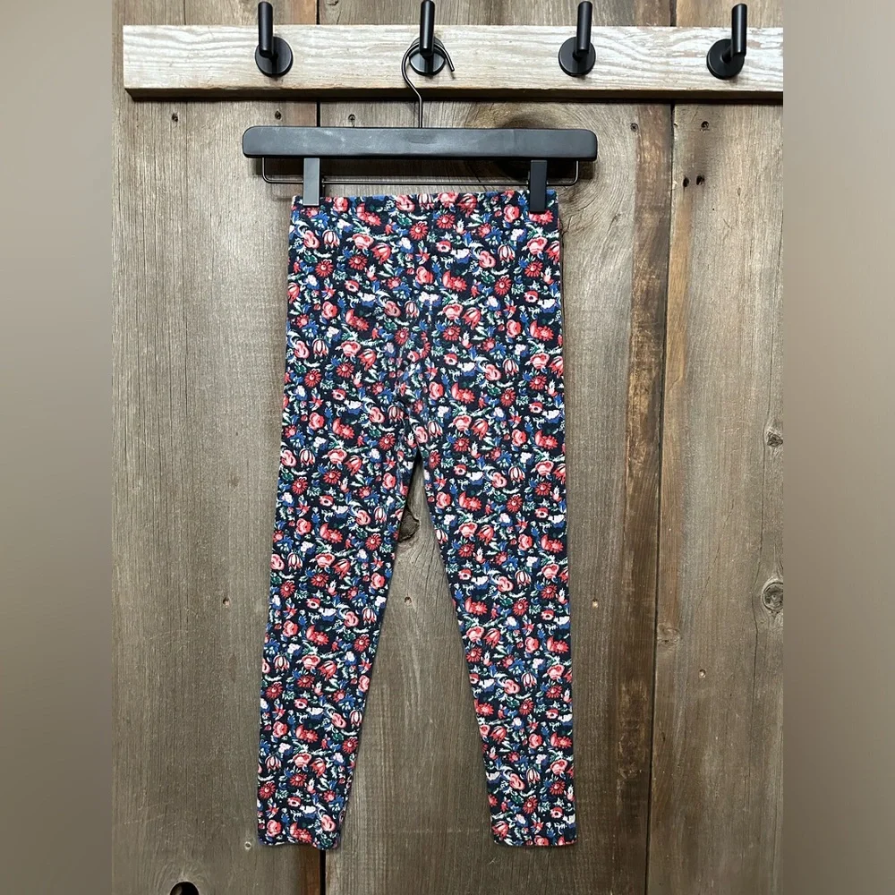 Old Navy Floral Long Leggings in Blue Floral Size Large 10 12